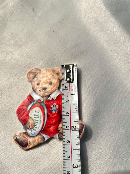 Welsh Rugby Teddy Bear Fridge Magnet – 2.5 in
