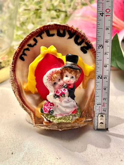 Vintage Wedding Couple Miniature Figurine 8 cm