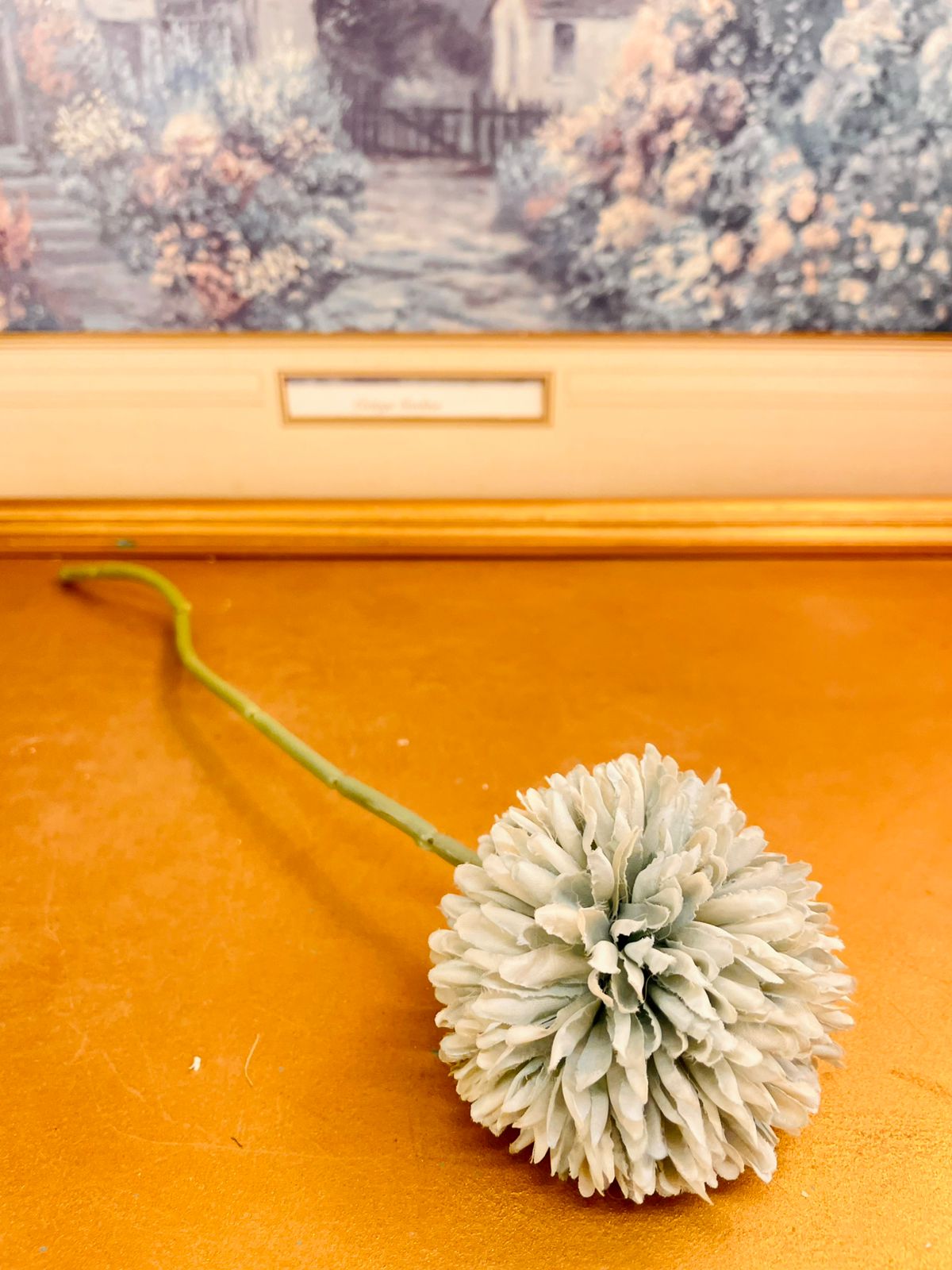 Cream Artificial Chrysanthemum Flower Stem 12"