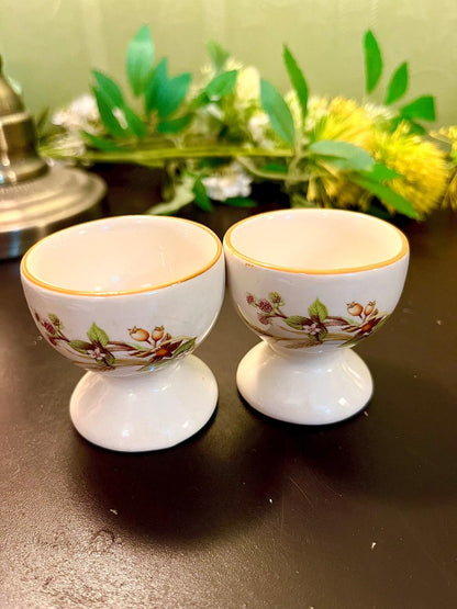 St. Michael Botanical Egg Cups Set of 2 – 7 cm Gold Rim