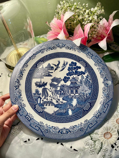Churchill England Blue Willow Large Serving Platter– 12 Inch