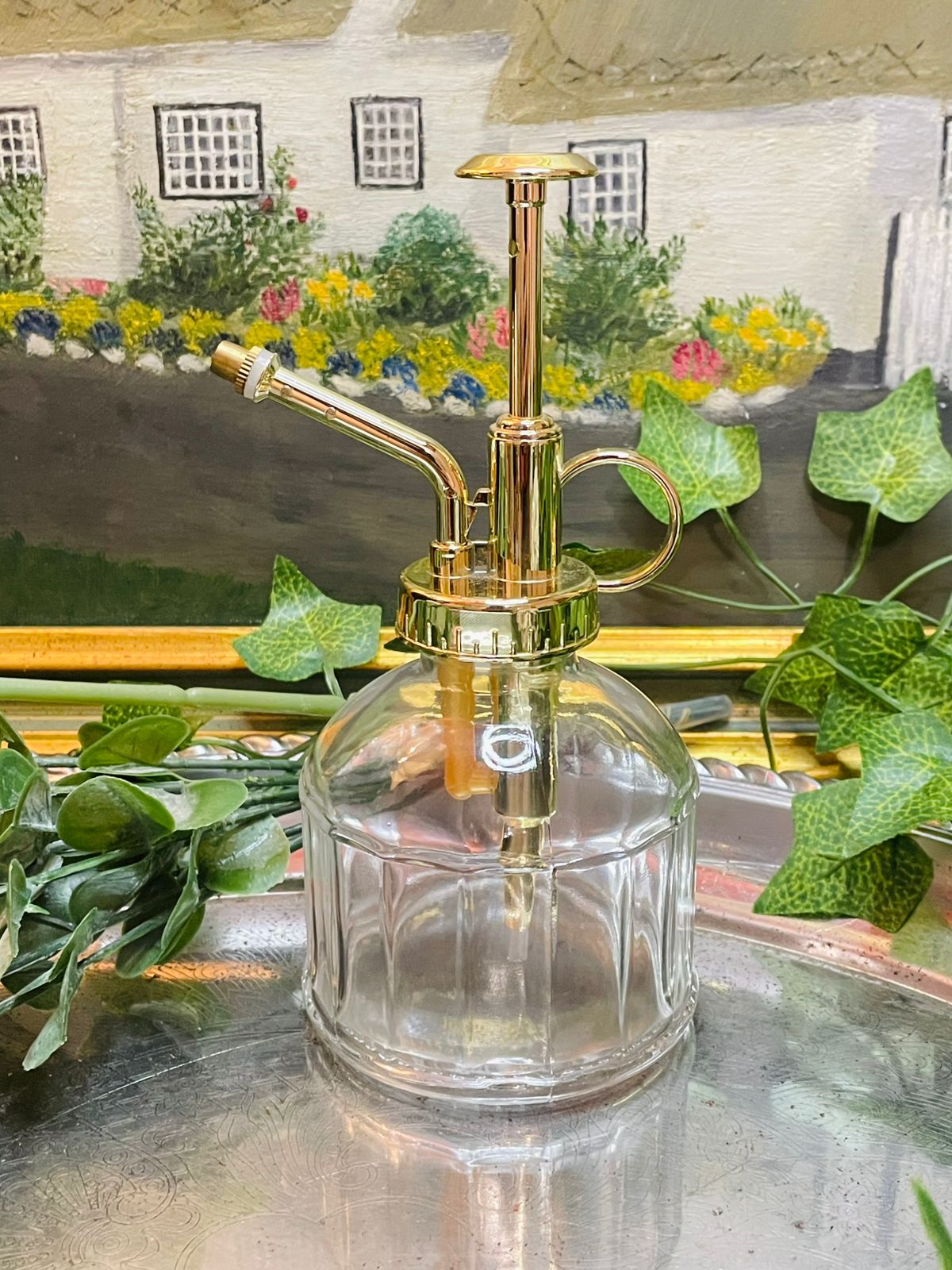 DELFINO Clear Glass Plant Mister – Elegant Spray Bottle