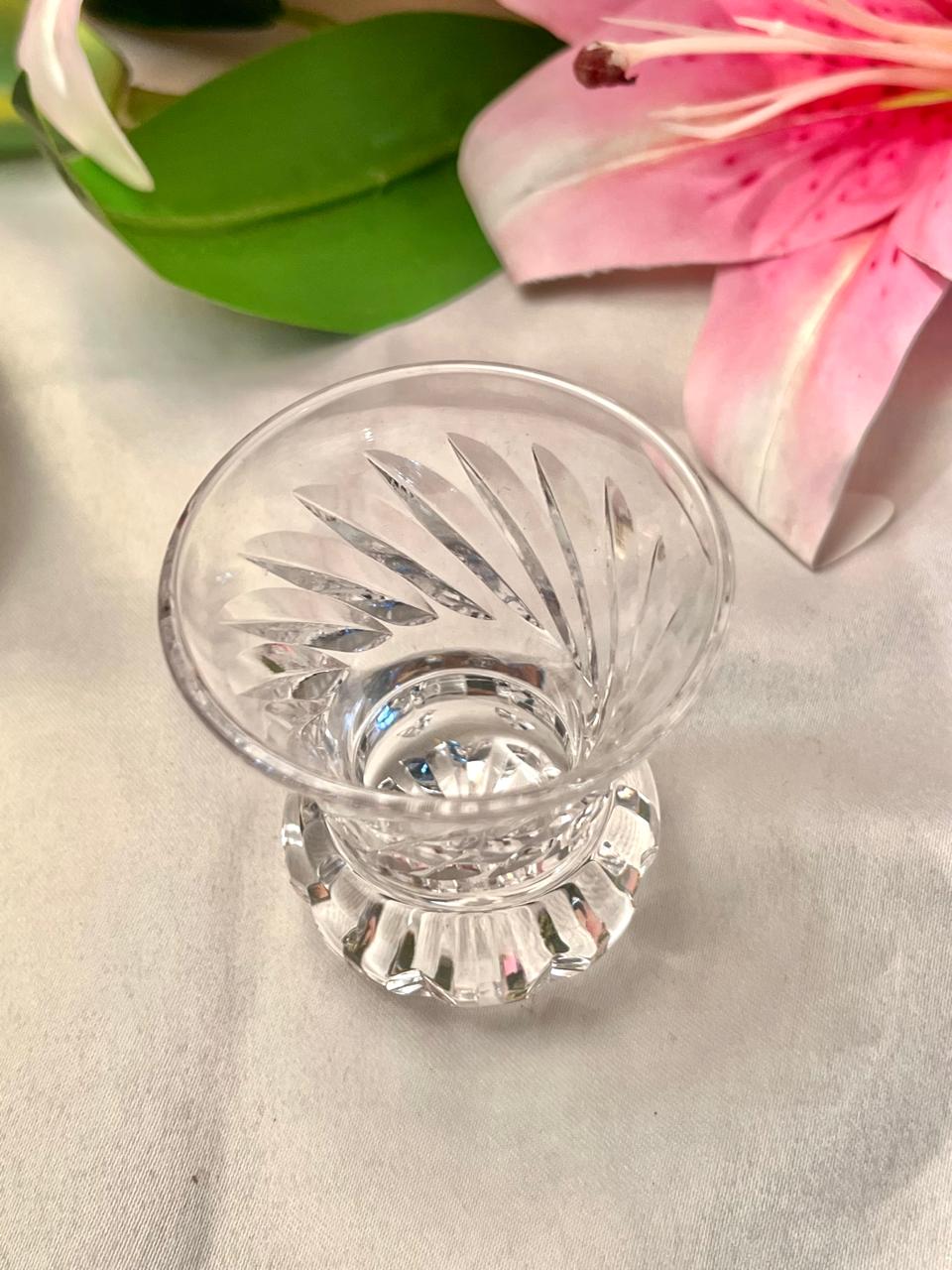 Vintage Clear Crystal Mini Vase – Approx. 3 Inch