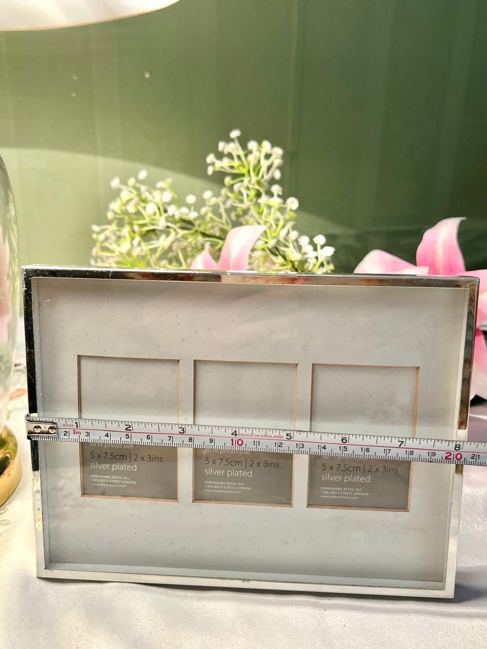 Debenhams Silver-Plated Triple Photo Frame 8"