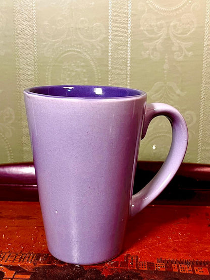 Lavender Purple Tall Ceramic Mug 5" – Minimalist Coffee Cup