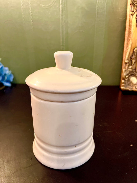 White Ceramic Lidded Storage Jar – Kitchen Canister