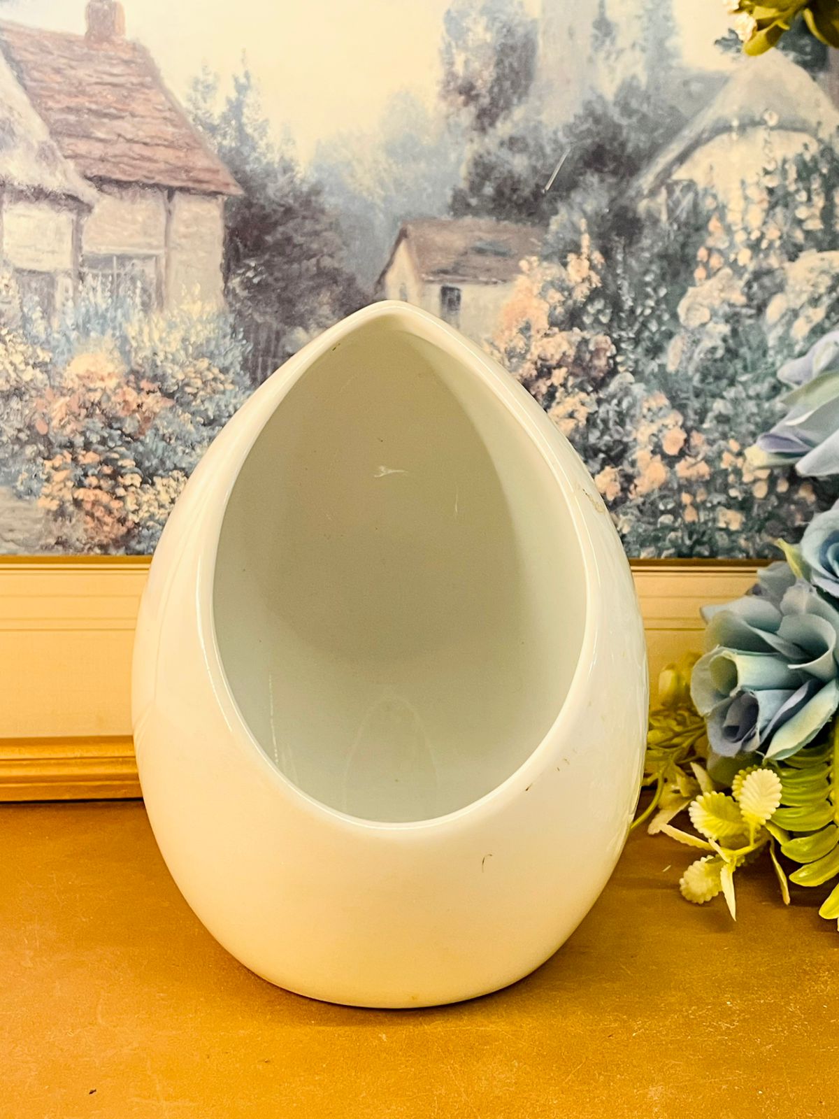 Sainsbury’s White Ceramic Oval Planter