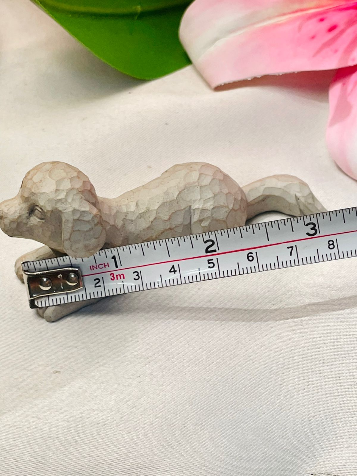 Carved-Texture Dog Miniature Figurine 3.25 in