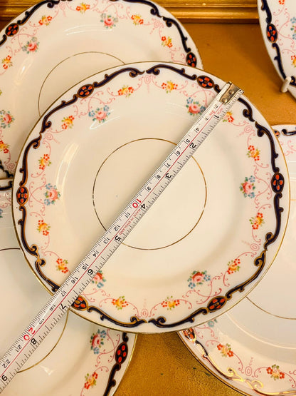 Vintage Phoenix Floral Plate Set of 5 - Plates