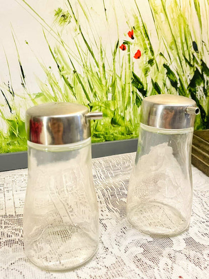Crystal Oil and Vinegar Cruet Set 4.5 Inch