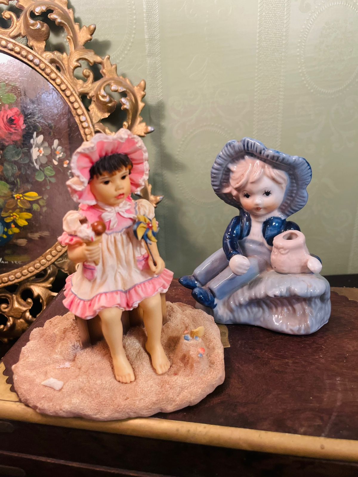 Vintage Children Figurine Collection 4 Inch Cottage Decor