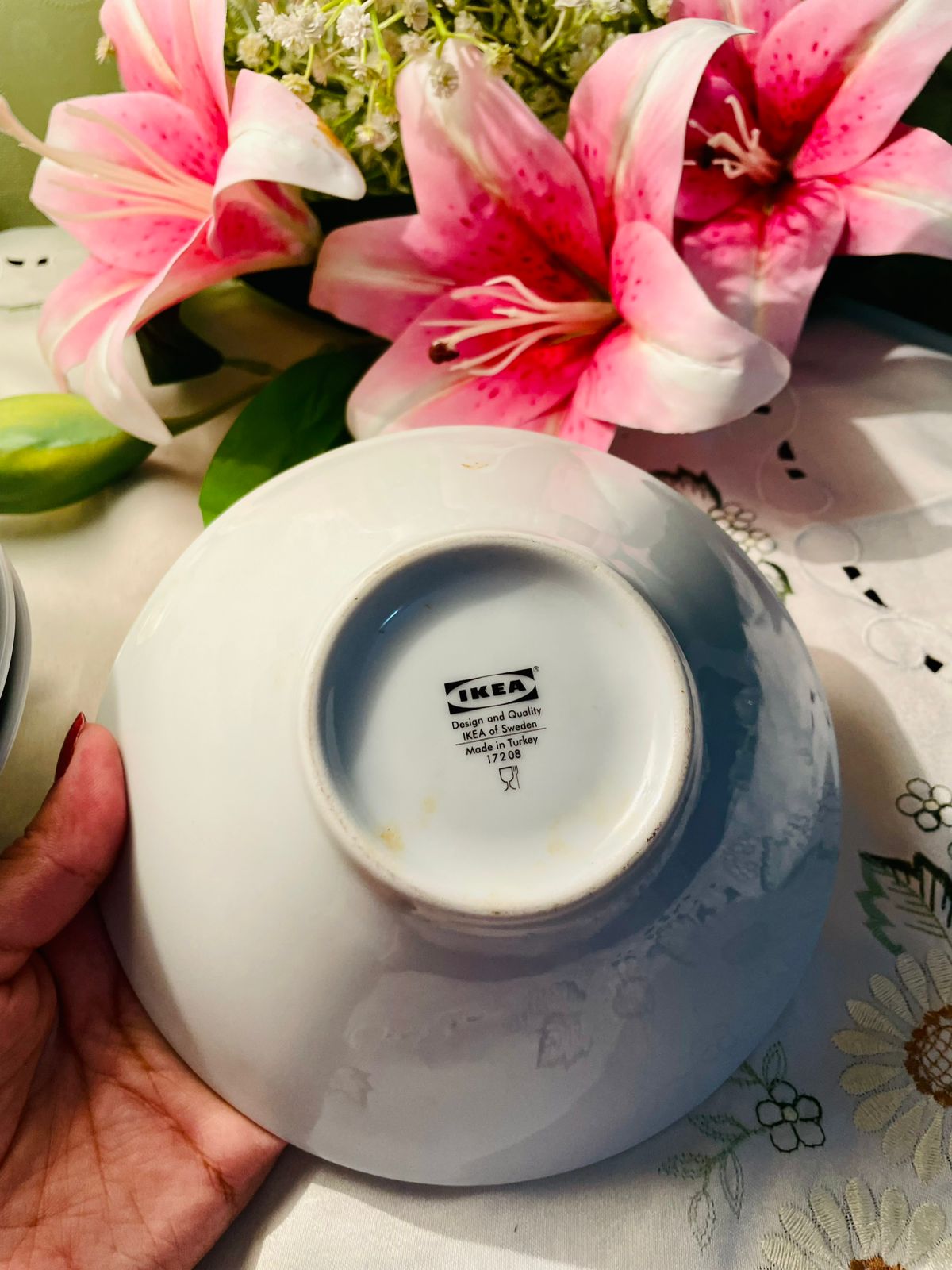 IKEA White Serving Bowls – Set of 6, Approx. 7 Inch