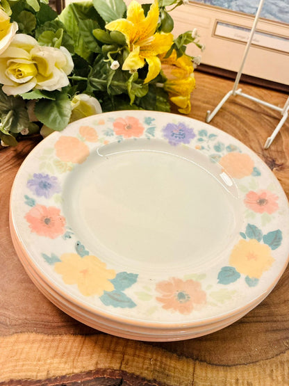 Adsder Floral Salad Plates Set of 4