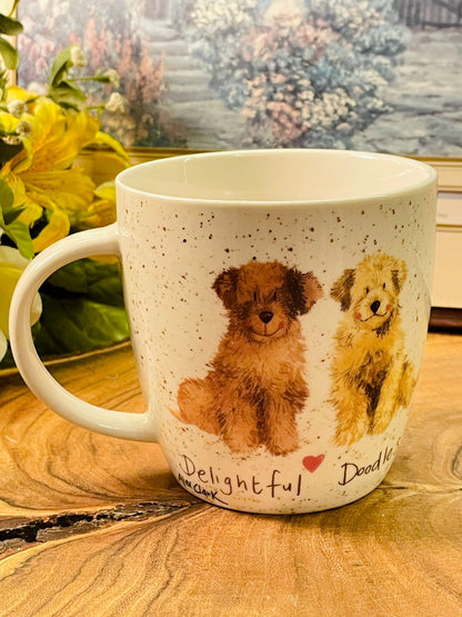Queens Alex Clark Delightful Dogs Fine China Mug