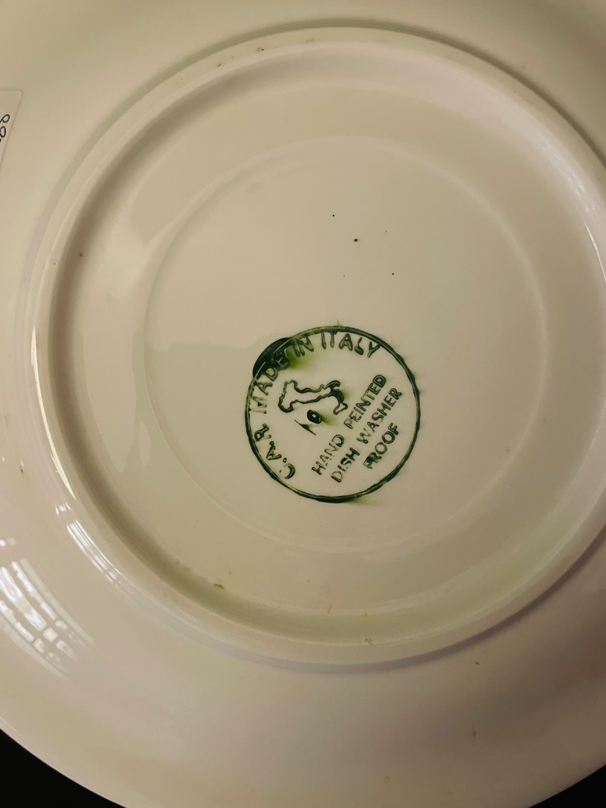 Vintage Italian Le Pizze Pizza Plate 10 Inch Hand Painted