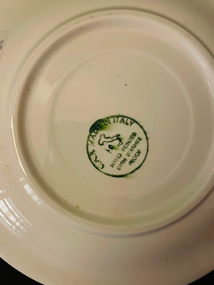 Vintage Italian Le Pizze Pizza Plate 10 Inch Hand Painted