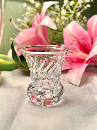 Vintage Clear Crystal Mini Vase – Approx. 3 Inch