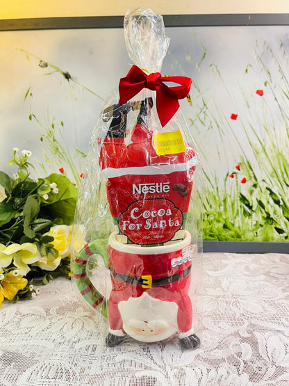 Santa Hot Cocoa Mug Gift Set | Christmas Decor