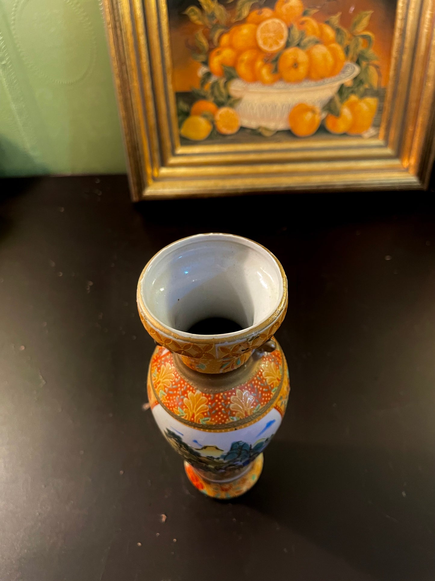 Vintage Japanese Satsuma-Style Vase – 6 Inch