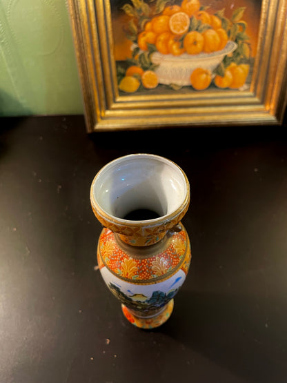 Vintage Japanese Satsuma-Style Vase – 6 Inch