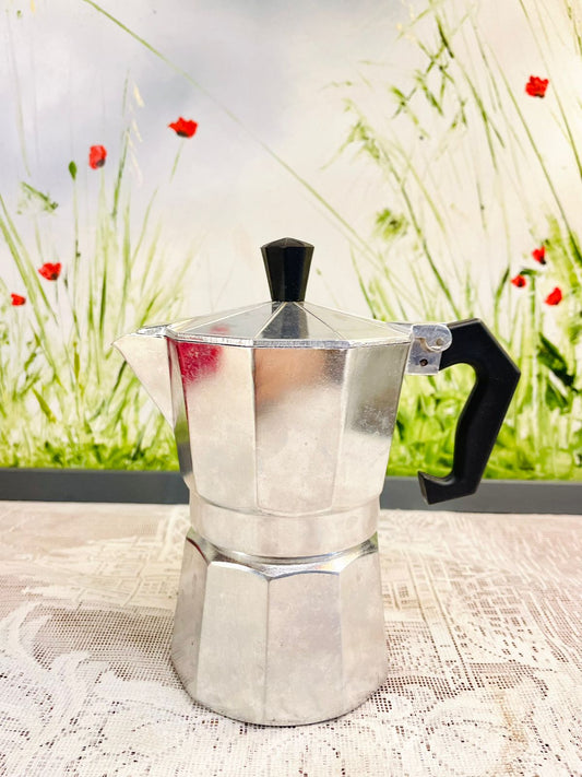 Vintage Italian Style Aluminium Moka Coffee Pot