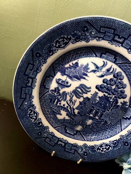Allertons England Willow Blue Decorative Plate 9 Inch