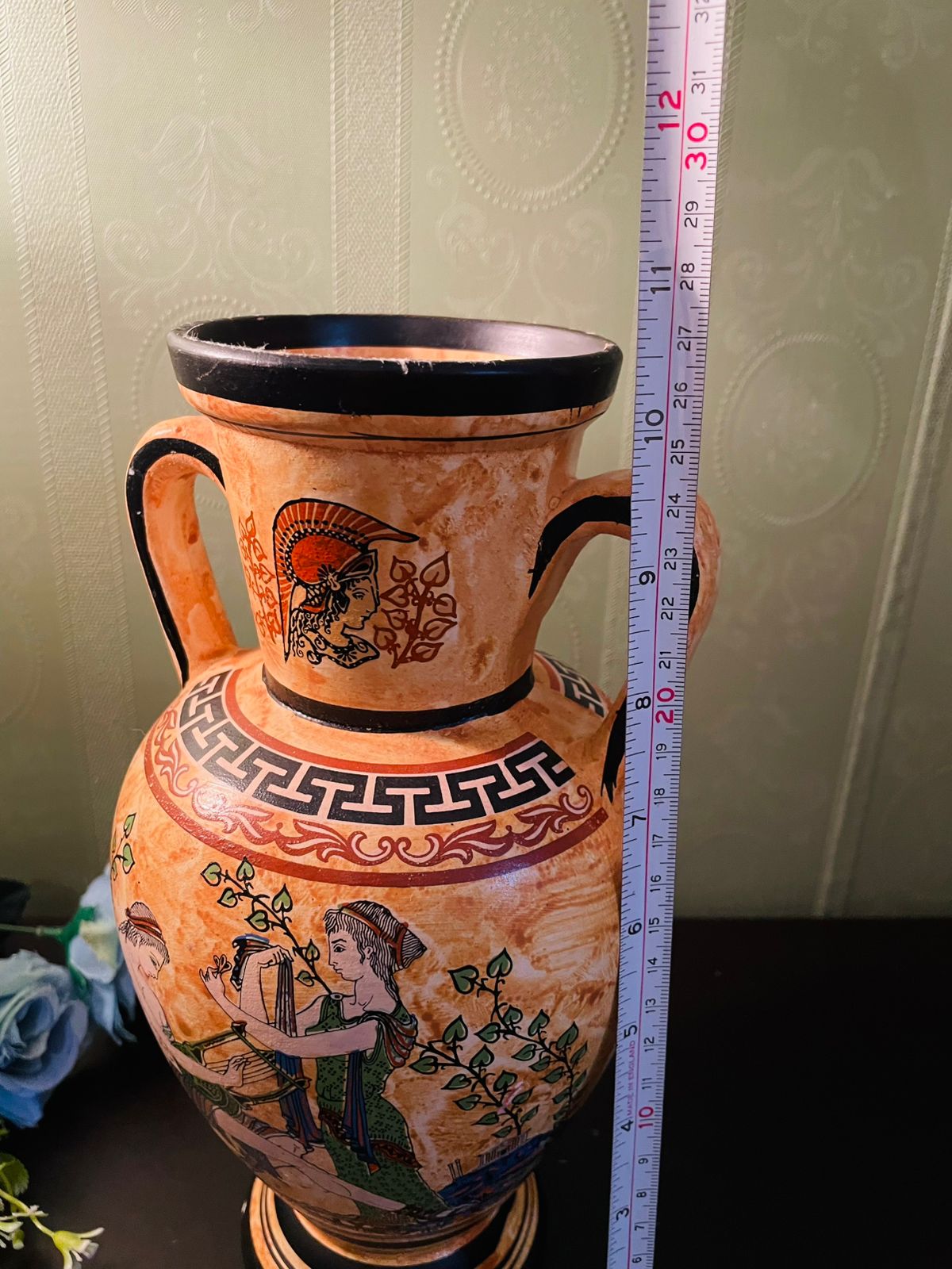 [ RARE FIND ] Vintage Greek Style Amphora Vase 11 Inch