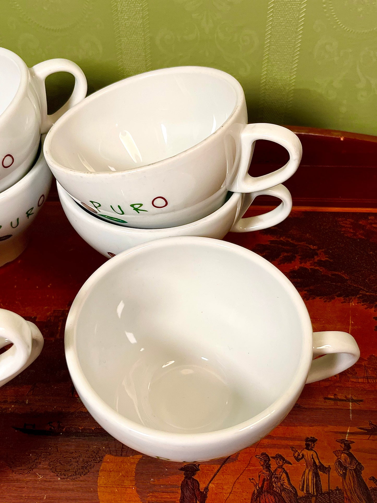 Set of 8 Puro Miko Coffee Tulip 28 White Ceramic Cappuccino Cups – Costa Verde