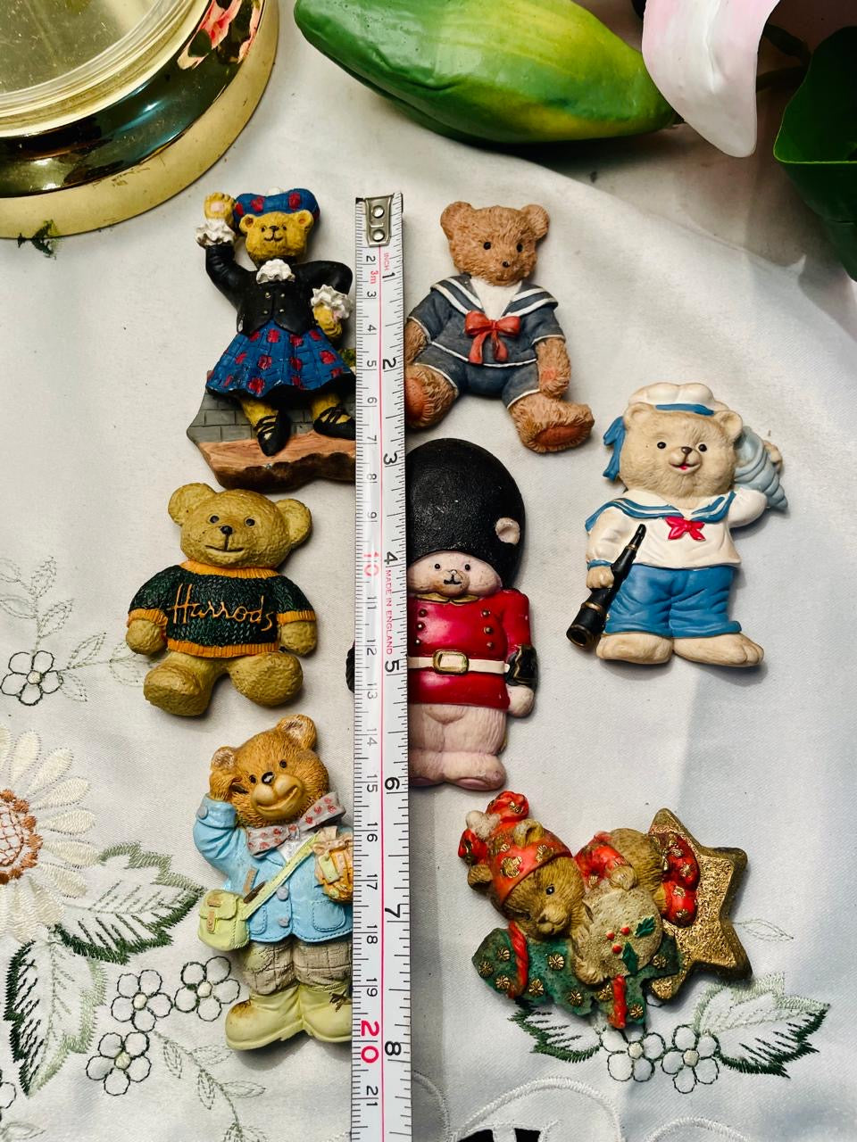 Teddy Bear Decorative Pieces Magnet Set of 7