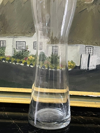 Tall Curved Glass Vase – 12” Elegant Clear Flower Vase | Made in England