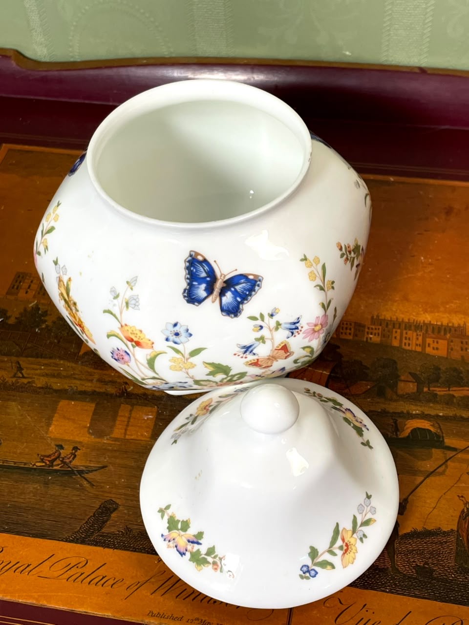 Aynsley Cottage Garden Fine English Bone China Lidded Jar