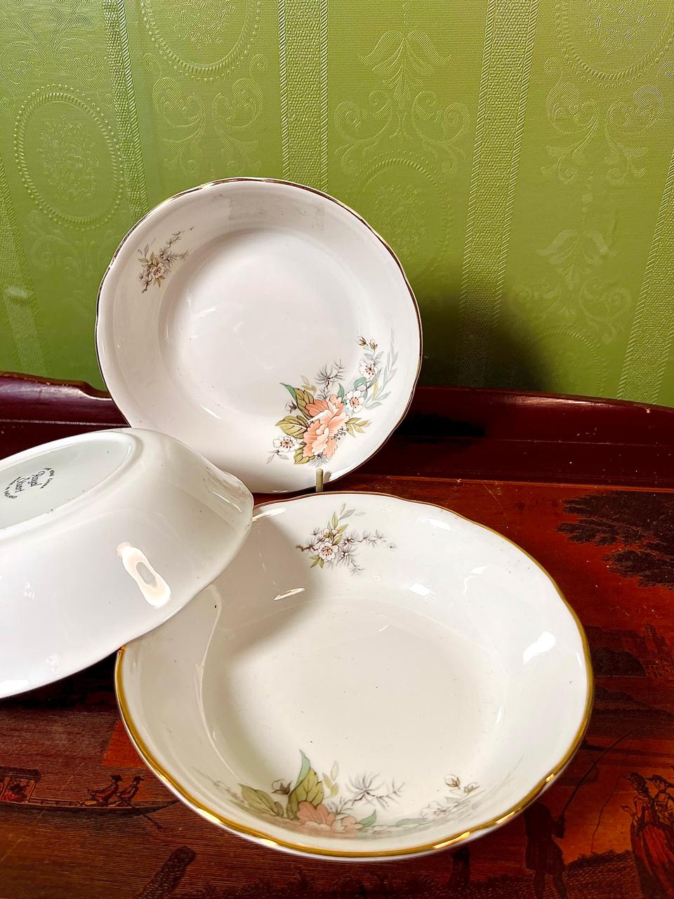 Royal Stuart Fine Bone China 6 Inch Dessert Bowls | Set of 3 | Made in England