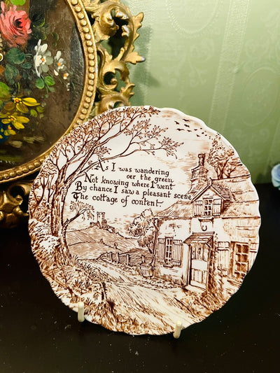 Vintage Cottage of Content Decorative Plate