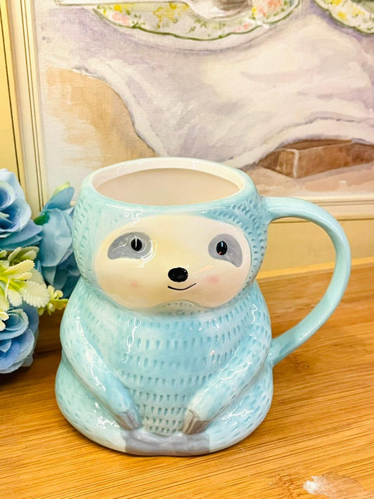 Oven-Safe Ceramic Sloth Tea Mug – Made in England