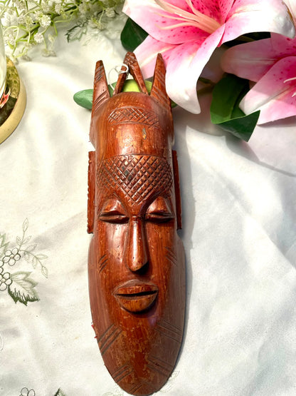 Rare find Carved Wooden Tribal Mask – 11 in