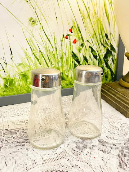 Crystal Oil and Vinegar Cruet Set 4.5 Inch