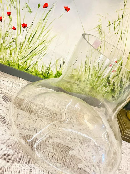 Clear crystal Bulb Vase - Large Size