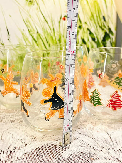Christmas Crystal Tumblers Set of 4