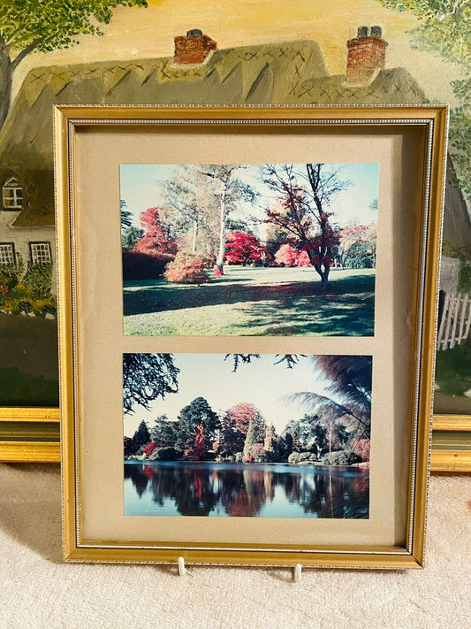 Set of 2 Vintage Printed Frames by Brentwood Designs – Lakescape Wall Art