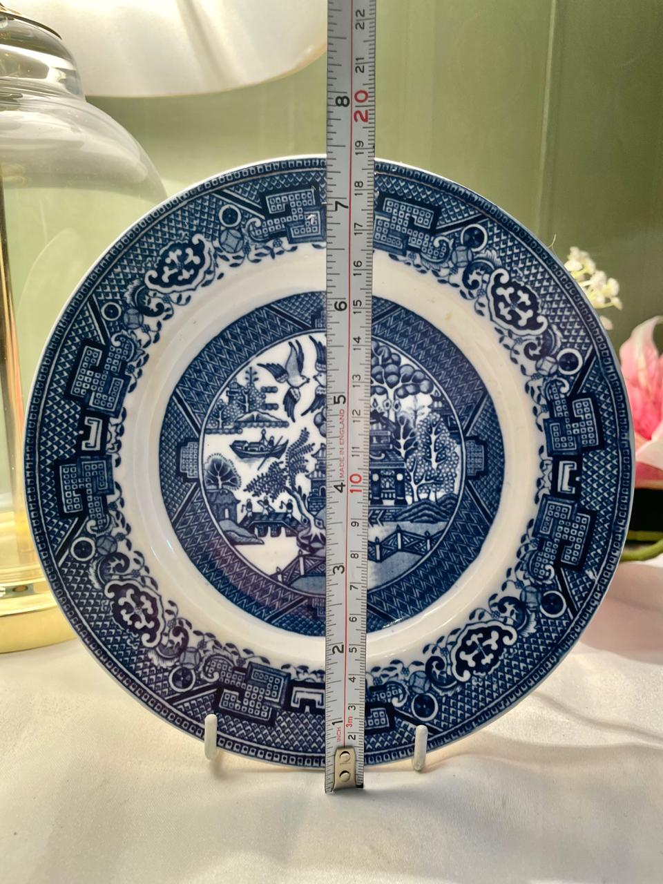 Washington Old Willow Blue & White Plate 7.25 in