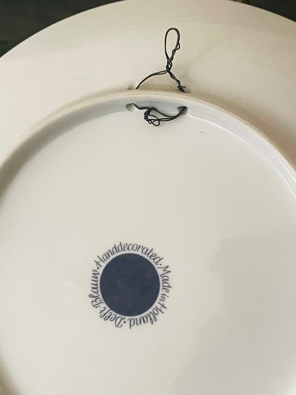 Hand-Decorated Blue Pottery Décor Plate by Delft Blauw – Made in Holland 10 Inch Collectible