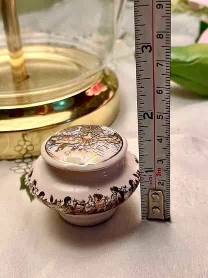 Vintage Miniature Ceramic Trinket Pot 4 cm