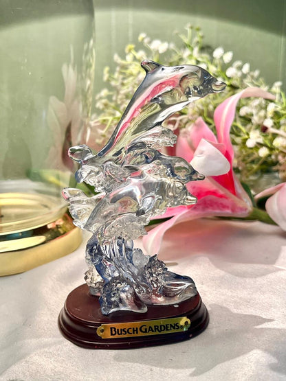 Busch Gardens Clear Acrylic Dolphin Figurine 13cm - 1 Piece