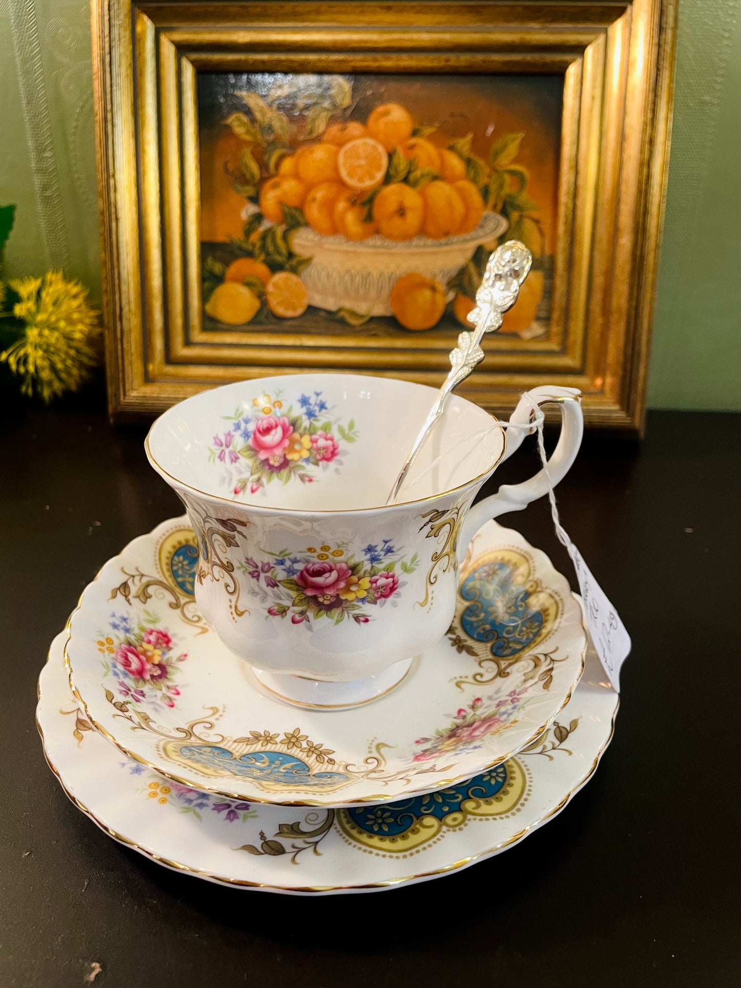Vintage Royal Albert Berkeley Bone China Trio with Spoon