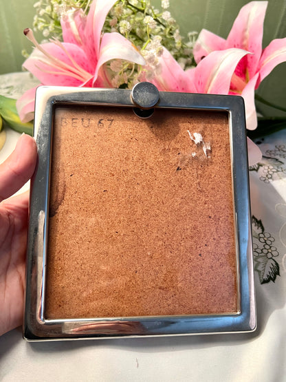 Vintage Silver-Tone Pressed Flower Photo Frame 17cm