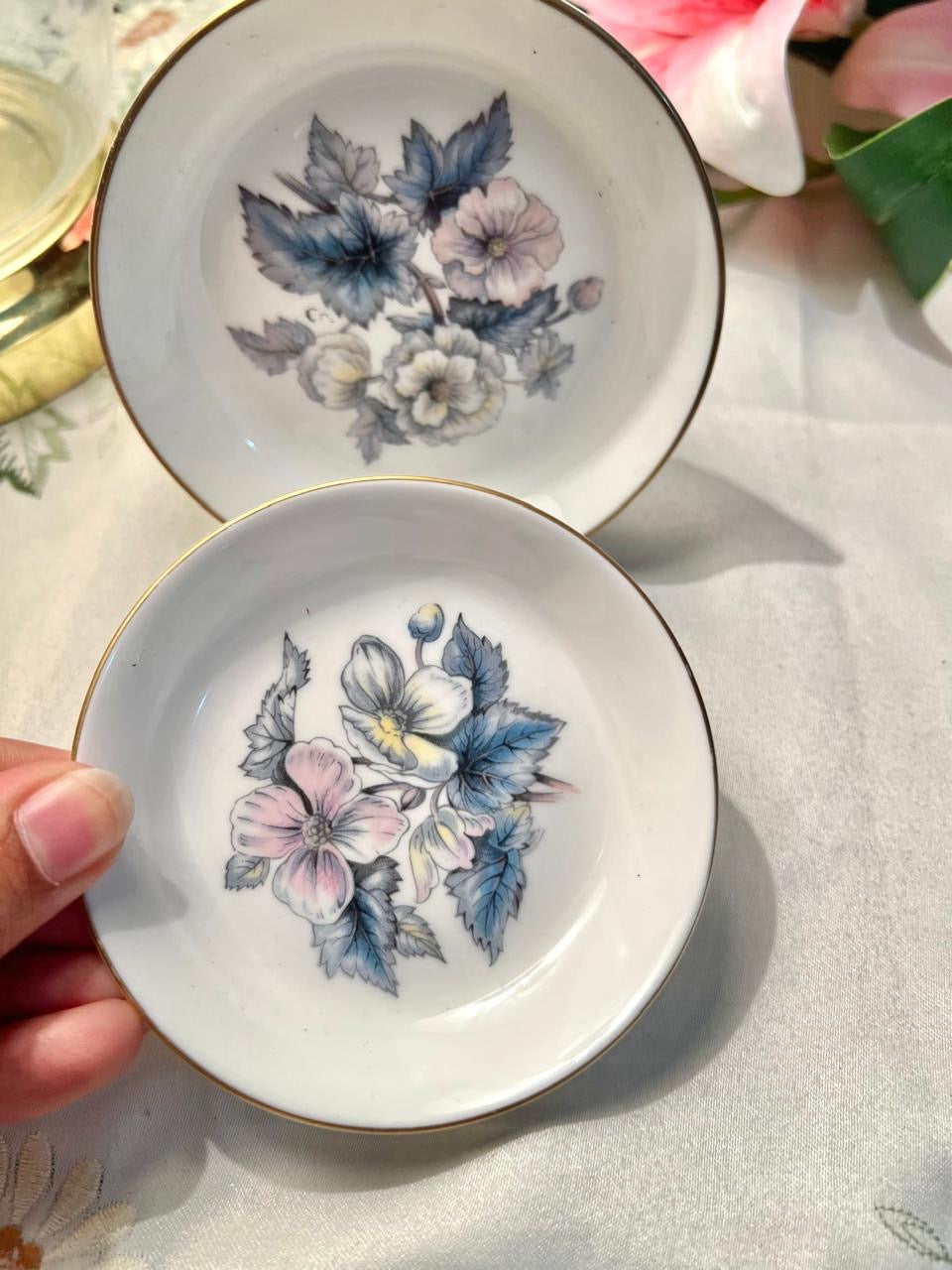 Royal Worcester Fine Bone China Floral Dishes Set of 2 10–11 cm