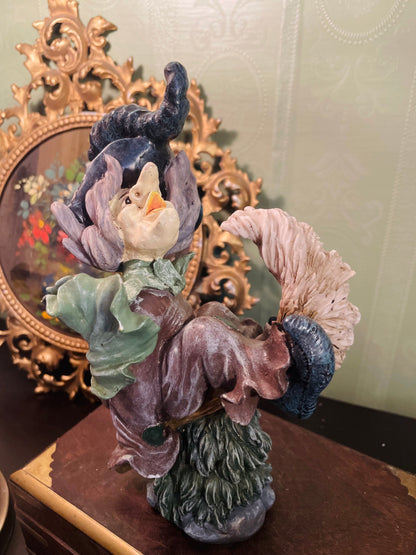 Whimsical Witch Figurine With Cat Fantasy Collectible Ornament
