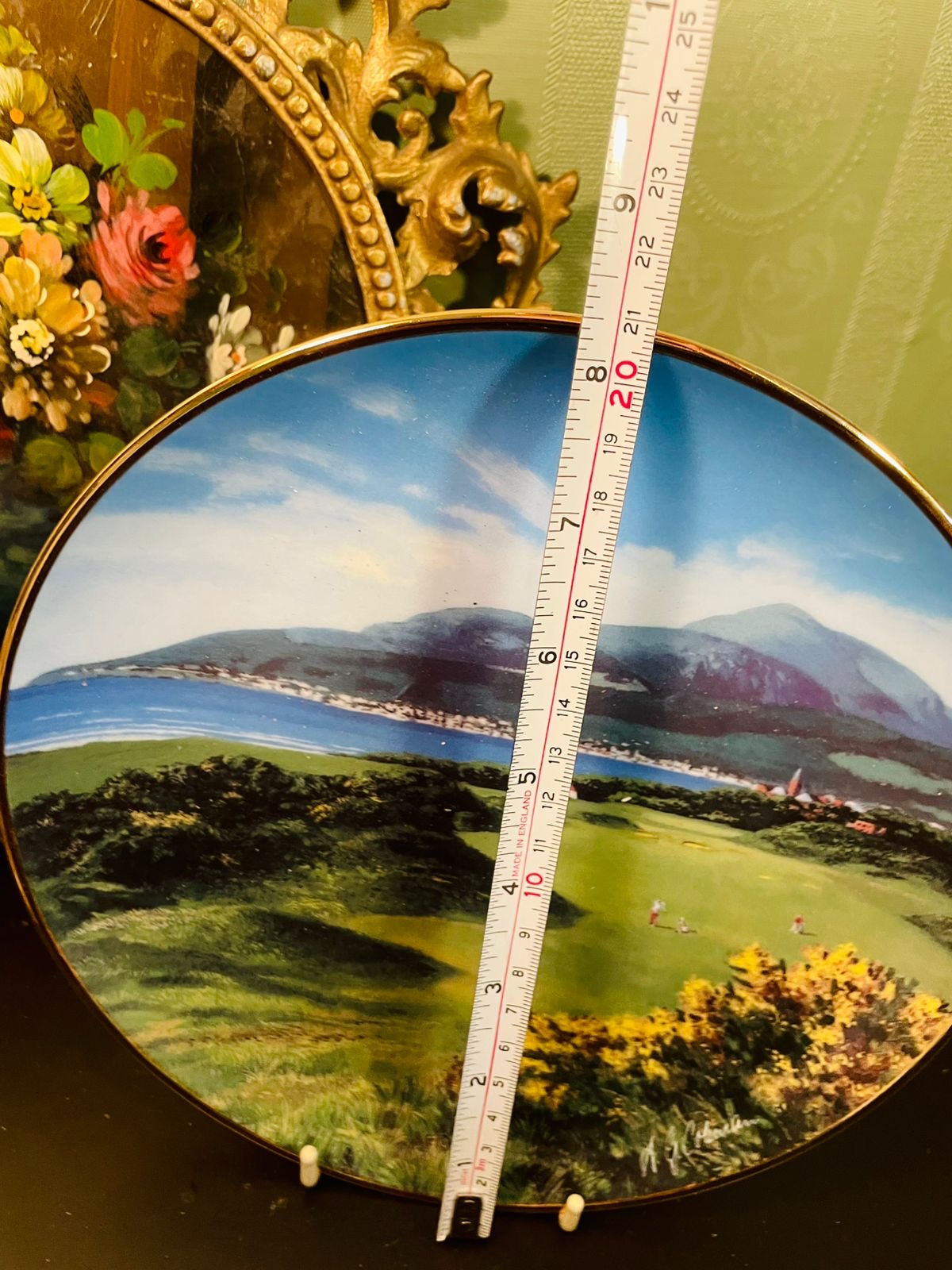 The 9th at Royal County Down Golf Course Porcelain Decor Plate – A.G. Hobson