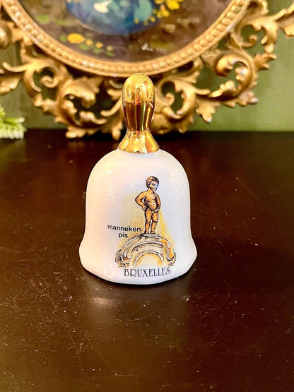 Manneken Pis Brussels Porcelain Souvenir Bell