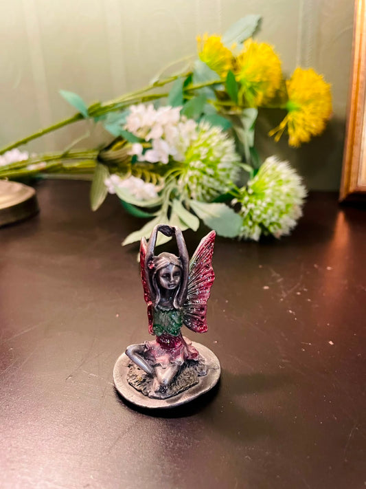 Vintage Fairy Figurine 2 Inch Hand-Painted Miniature Decor